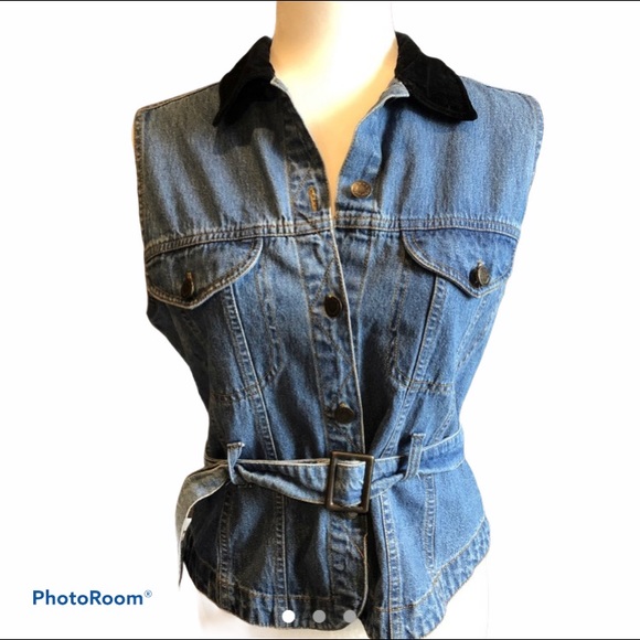 90s denim vest vintage grunge - Picture 1 of 3